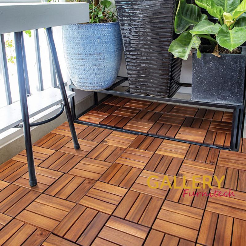 Lantai Parkit Kayu Jati - Parqet Parquet - Decking Kayu Jati
