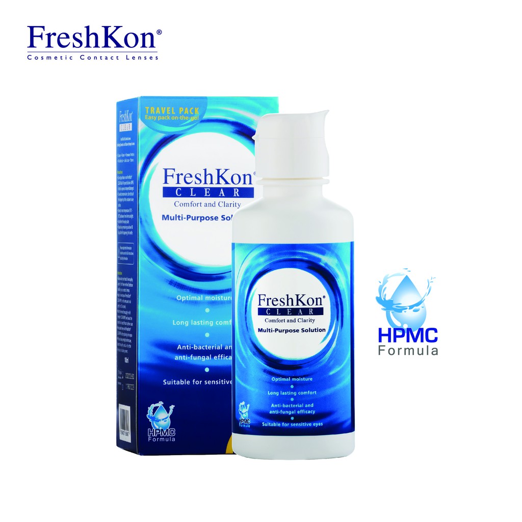 FreshKon Clear Multi Purpose Solution 100ml - 2 Botol (Cairan Lensa Kontak)