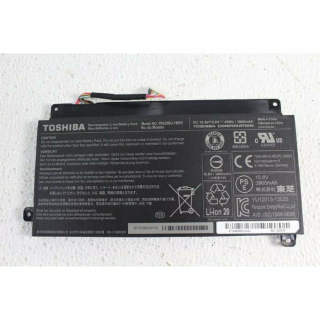 Baterai Original Toshiba Satellite E45 E45W P55W PA5208 Black