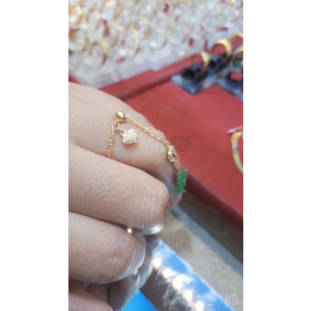 cincin serut emas 750 asli