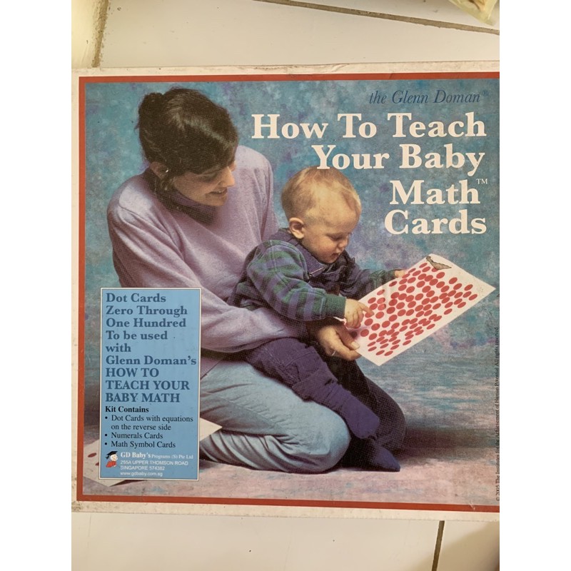 flash card math metode glenn doman original - flash card matematik