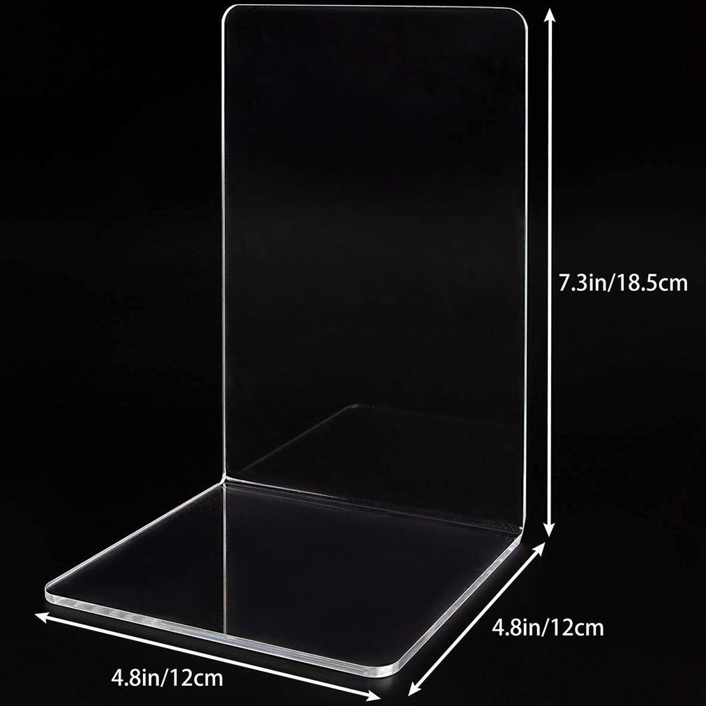 

[(BAYAR DITEMPAT) ACRYLIC BOOK STAND PENAHAN BUKU PEMBATAS BUKU GANJAL BUKU 2mm