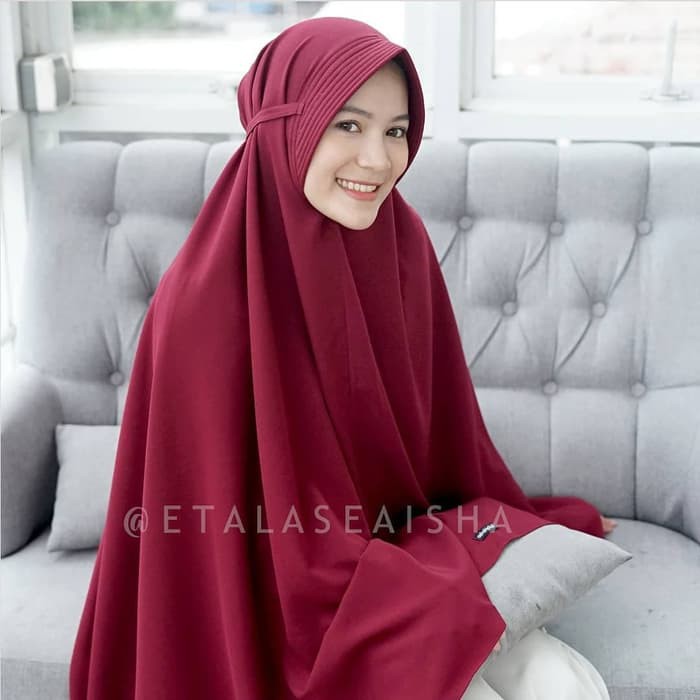Dijual Hijab jilbab Syari Murah Khimar Alisha Jumbo Bergo Instan Single Layer Terlaris