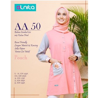  BAJU  BLOUSE ATASAN  SYARI WANITA MUSLIM NIBRAS  ALNITA AA 50 