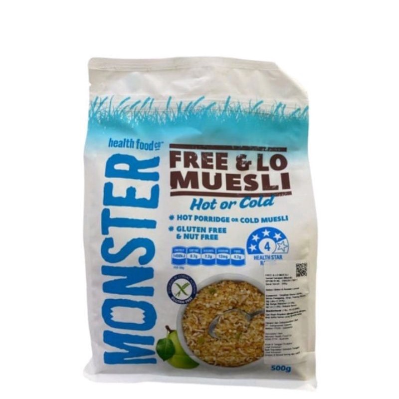 

Monster Free and Low Muesli 500gr