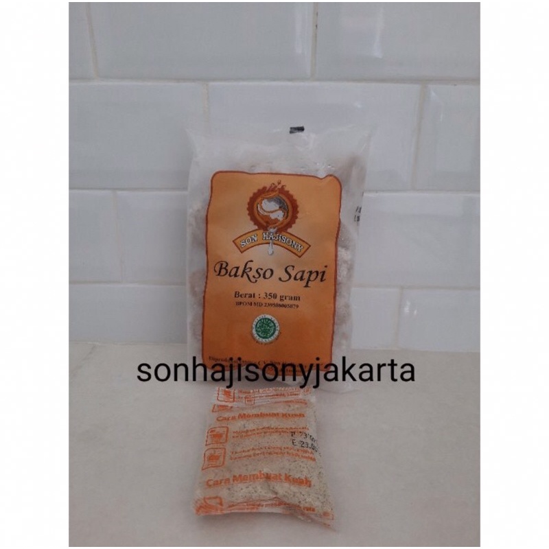 

Bakso son hajisony sapi kecil super 350 gr + bumbu kuah haji sony