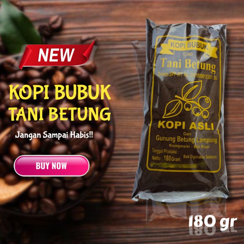 Kopi Robusta Cap Tani Betung (TB) 180 gr Kopi Asli Gunung Betung Lampung