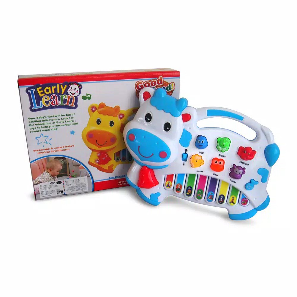 MAINAN BAYI EARLY LEARN MUSIK PIANO SAPI LUCU