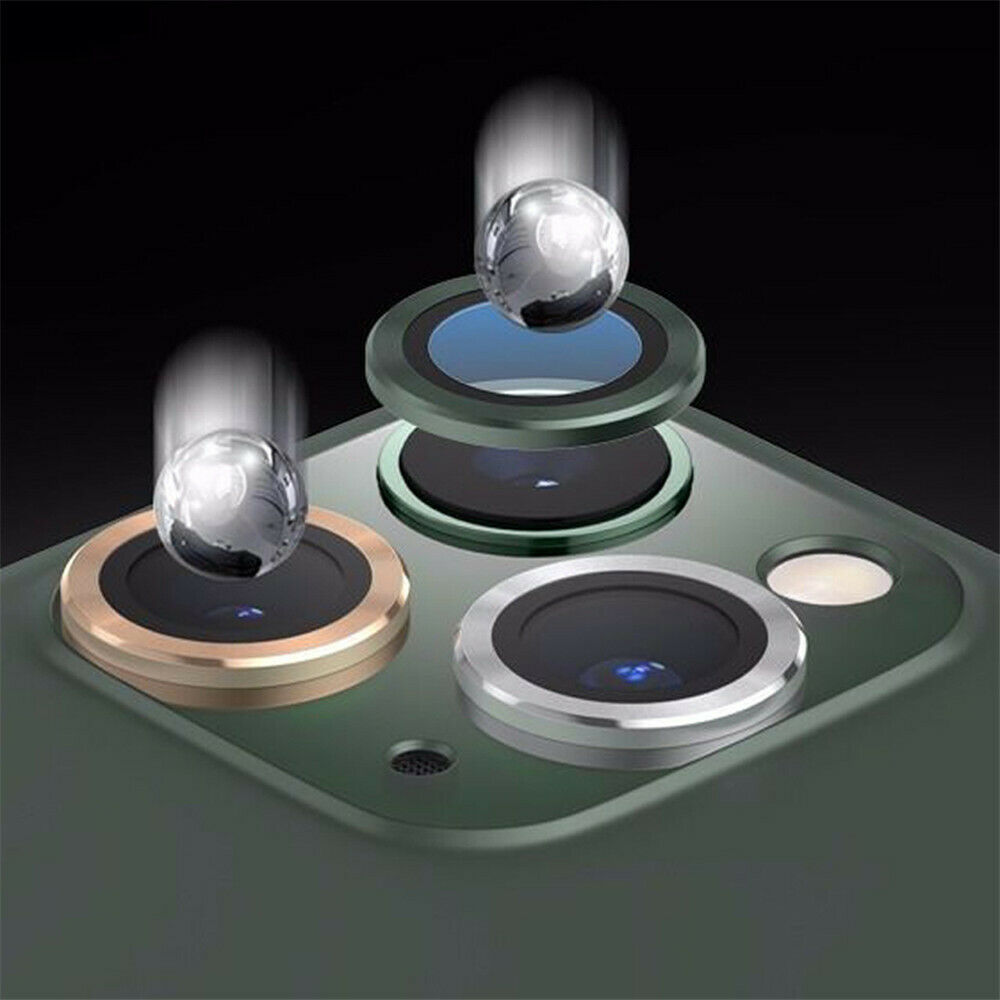 For iPhone 11 12 Mini Pro Max Mini Metal+Tempered Glass Camera Lens Full Cover Protectors Luxury Protective Cap