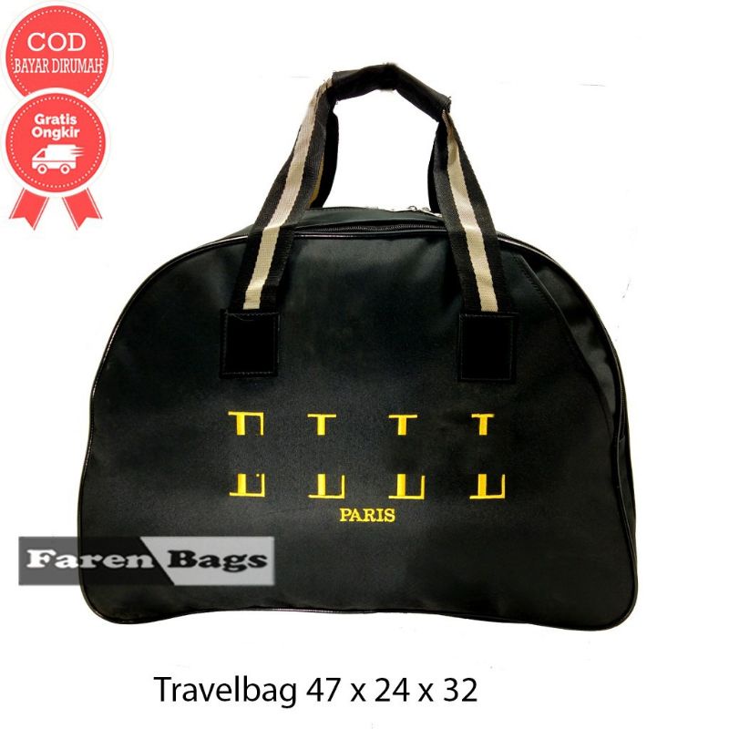 Travel Bag Elle Medium Tas Pakaian Tote Bag Tas Baju Jinjing Tas Tenteng Wanita -HITAM-coklat-maroon-navy