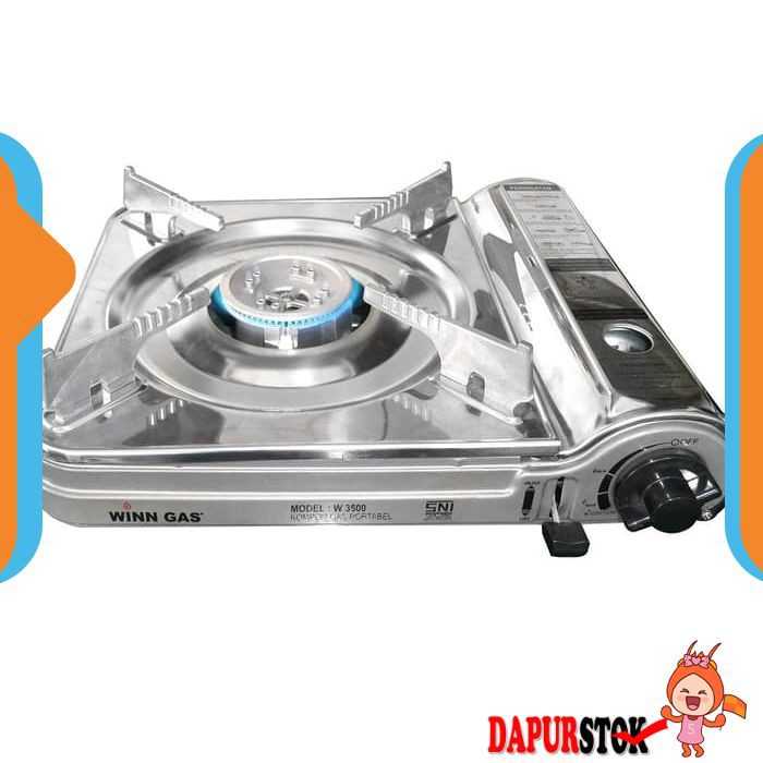 WINN GAS Kompor Gas Travel Stainless 2 in 1 - W-3500