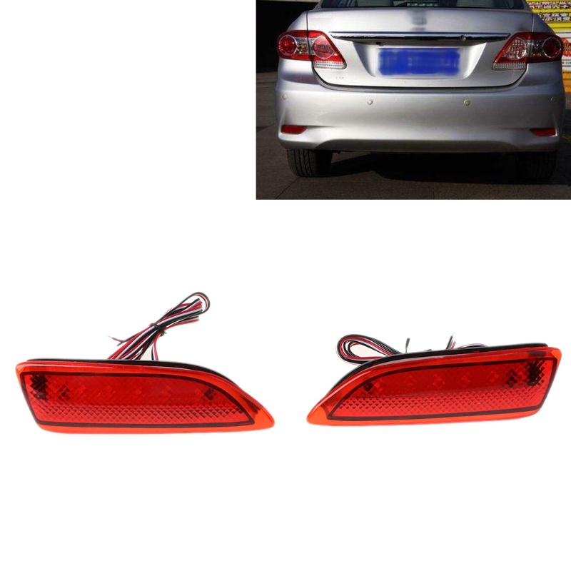 Cre 1 Pasang Lampu LED Reflektor Untuk Bumper Belakang Mobil Toyota Corolla Lexus CT200h