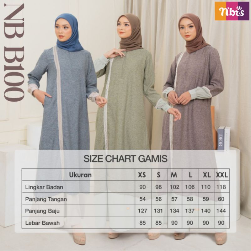 GAMIS CASUAL SYARI NIBRAS NB B100