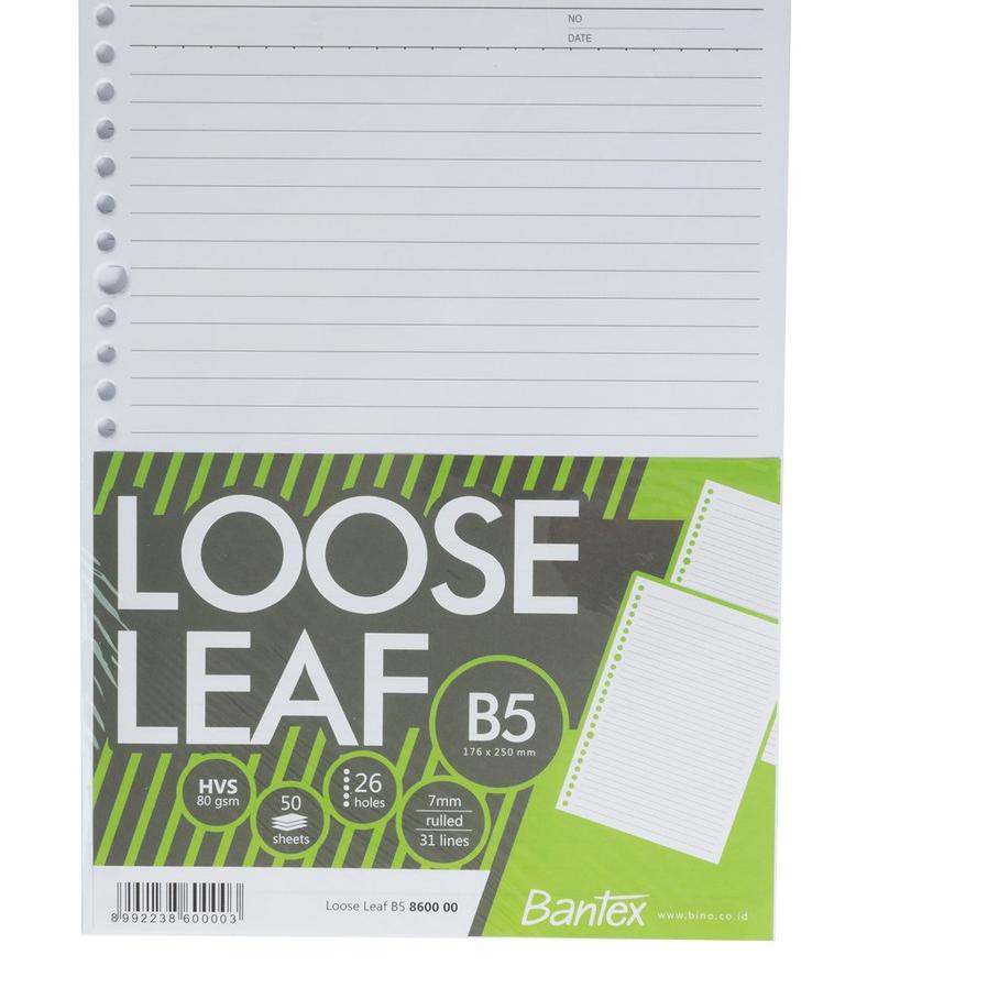 

AIS Bantex Loose Leaf Paper B5 80 gsm 50 Sheets 26 Holes 8600 00 Best Seller