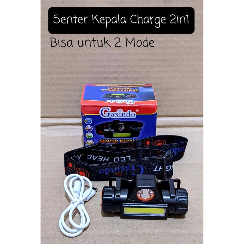 Senter Kepala Gaxindo GX-S8634 2 Mode XPE+COB