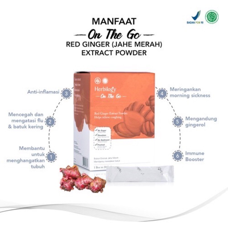 HERBILOGY ON THE GO RED GINGER (JAHE MERAH) EXTRACT POWDER