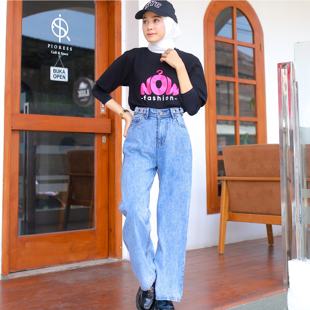 WOW-Brandy Celana Kulot Jeans Highwaist Premium- Gratis Ongkir