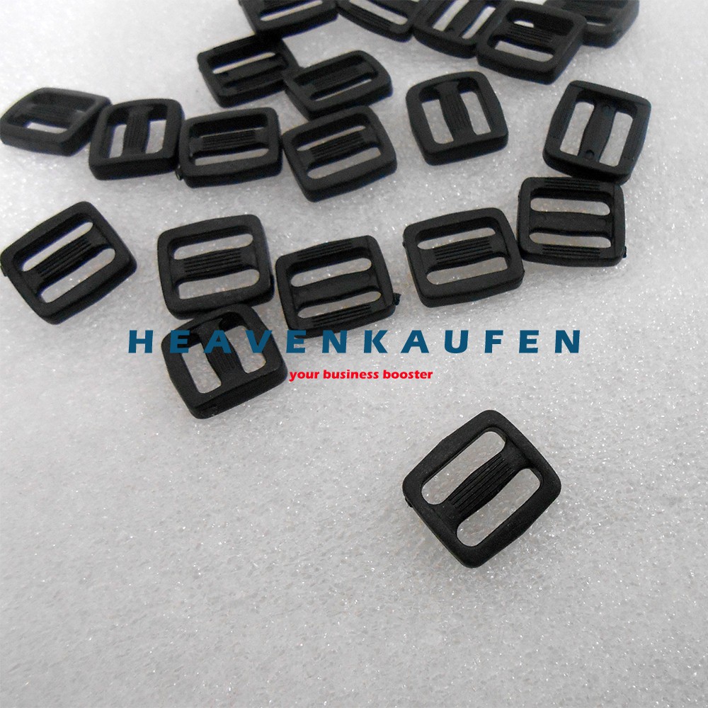 Ring Jalan / Adjuster 1,5 cm Plastik Warna Hitam Murah Ecer Grosir