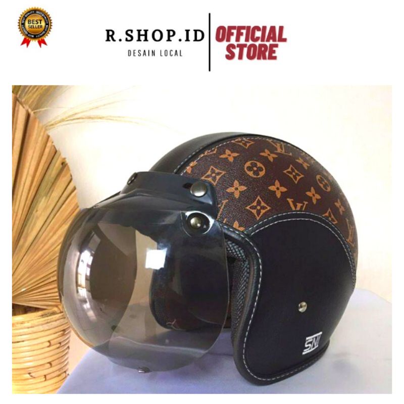 helm bogo dewasa helm bogo kulit wanita helm bogo SNI helm bogo motif lv