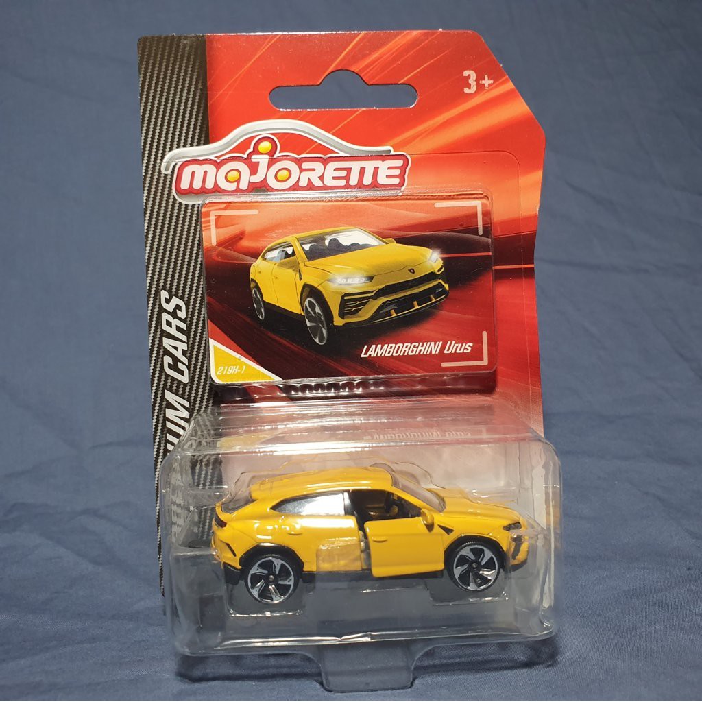 Diecast Majorette Premium mobil Lamborghini Urus kuning skala 1:64