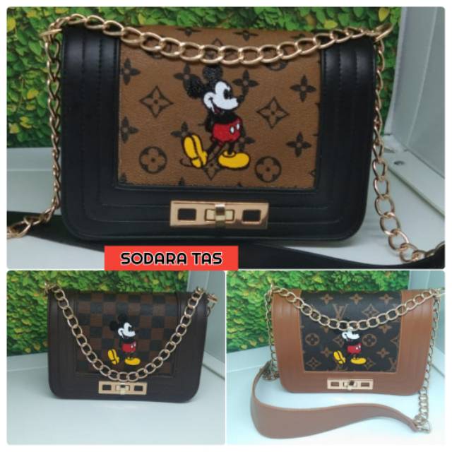 TAS SLEMPANG BOY MICKY MOUSE SIZE 22X16CM