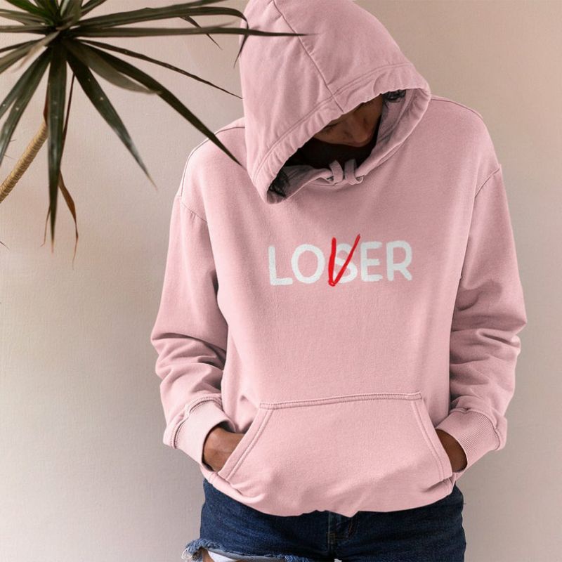 S - XXXXXL(6XL)Hoodie Pullover LOVER NOT LOSER BigSize OVERSIZE Pria Wanita Jaket Hoodie Hnm Lover