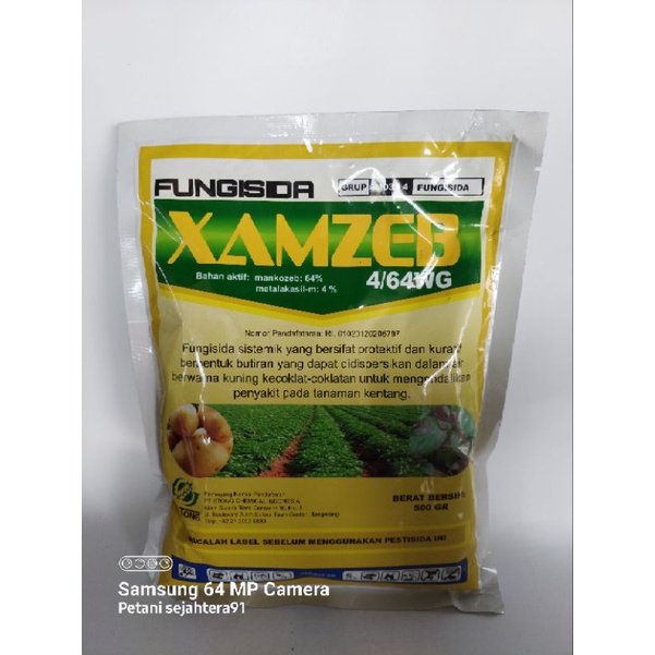 XAMZEB mankozeb 64% + metalaksil-m 4% fungisida melon , kentang , cabai , bawang merah
