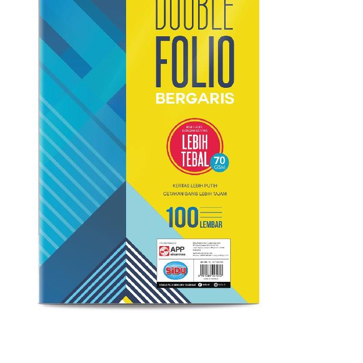 

✨PROMO SiDU Double Folio Bergaris 100 lembar 70 GSM harga bersaing