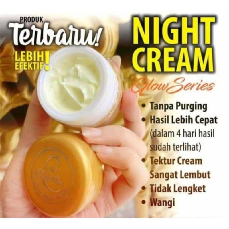 (FORMULA BARU)Ecer Night Cream BebwhiteC / krim malam bbc/Glow BPOM