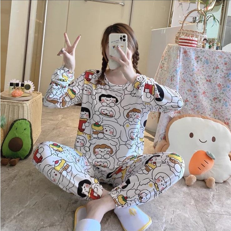 COD pp piyama fashion wanita / Piyama Import PP / stelan wanita / baju tidur wanita-8