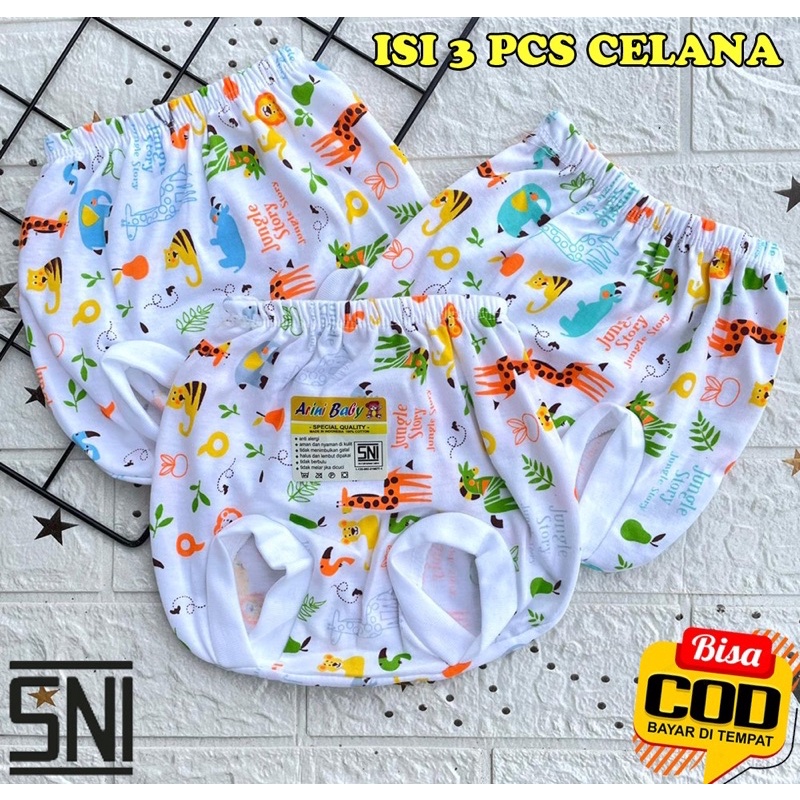 3 PCS Celana Pop Celana Kacamata Celana Buntung  Celana Pendek Celana Bayi Celana Bayi Baru Lahir Hadiah Lahiran DNW BABAY