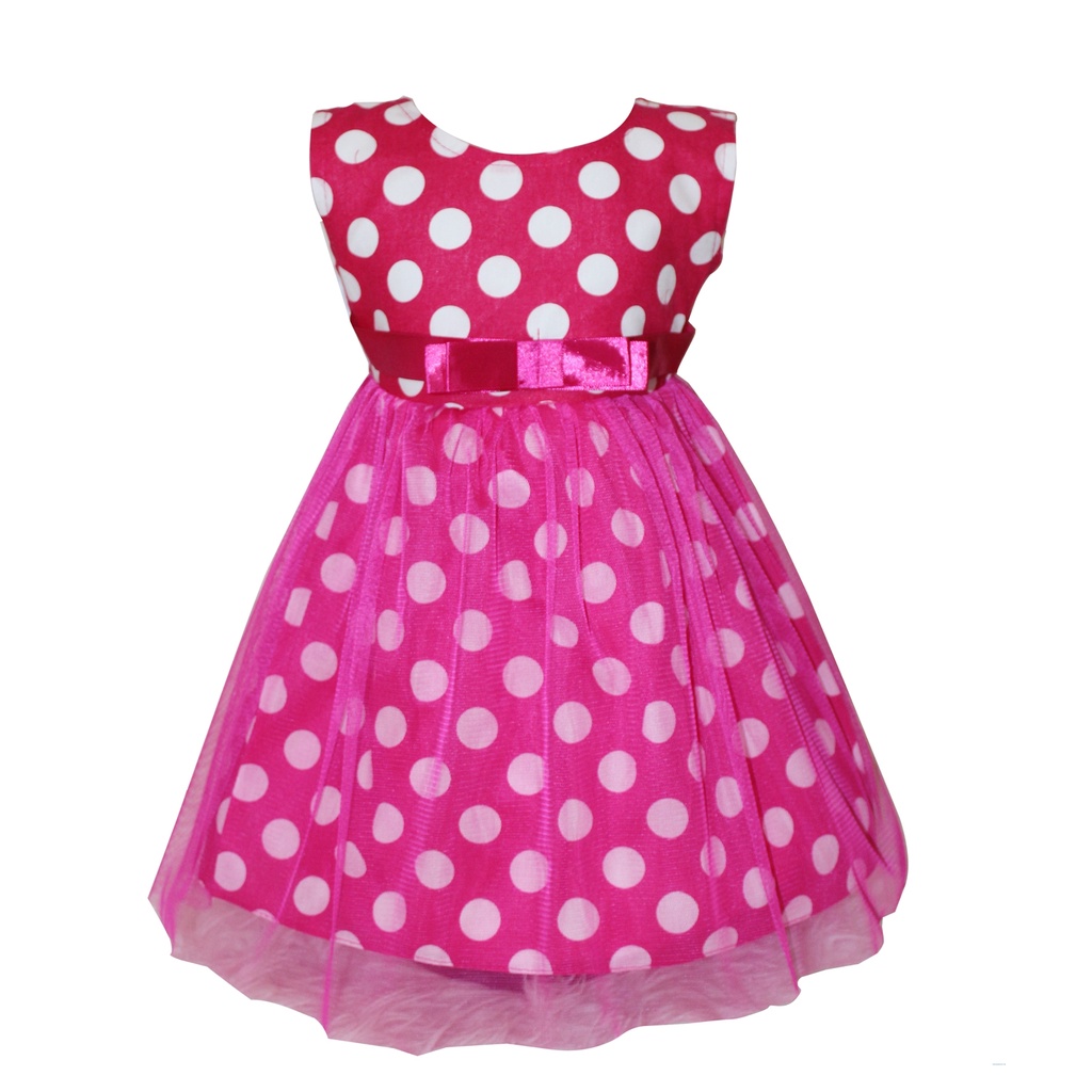 Dress Kids Conde/Kebaya Anak Modern/ Baju Brukat Anak Cantik  Motif Polkadot/ Gaun Pesta Murah Buat Usia 1 Thn sampai 4 Thn