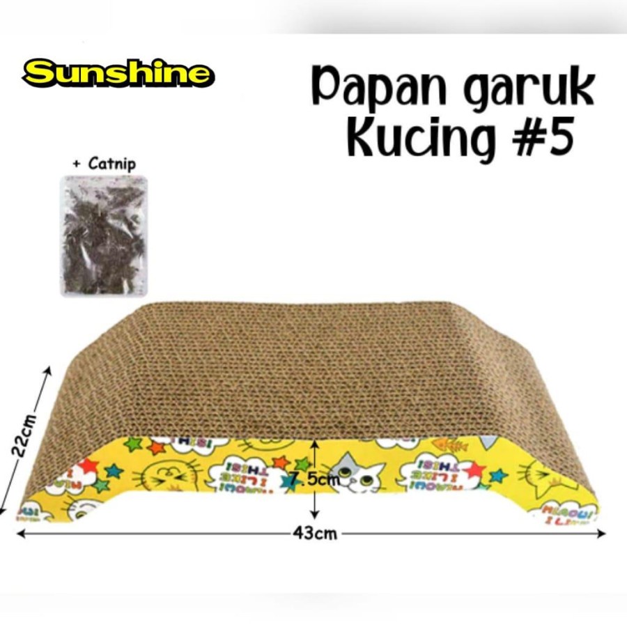 Mainan Papan Garukan Kucing - Cat Toy Scratcher Board Cakaran Kucing