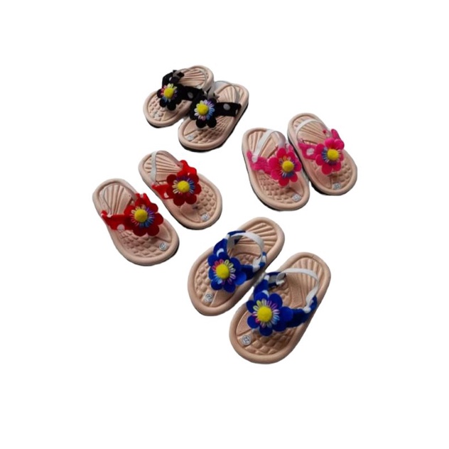 Sandal Baby Sandal Anak Perempuan Bunga Cantik Trandy Usia 1 - 2 Tahun