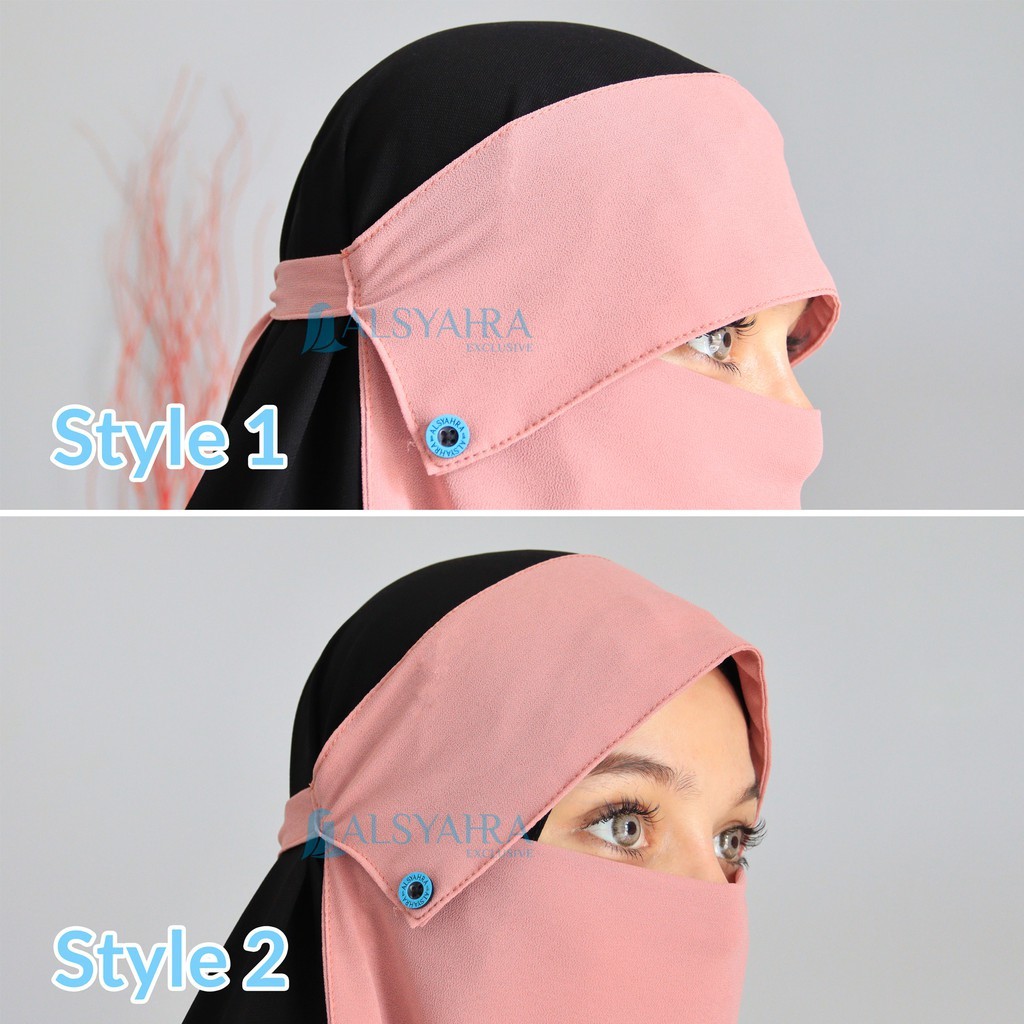 ALSYAHRA EXCLUSIVE NIQAB PONI KANCING RAUDHAH SIFON PREMIUM