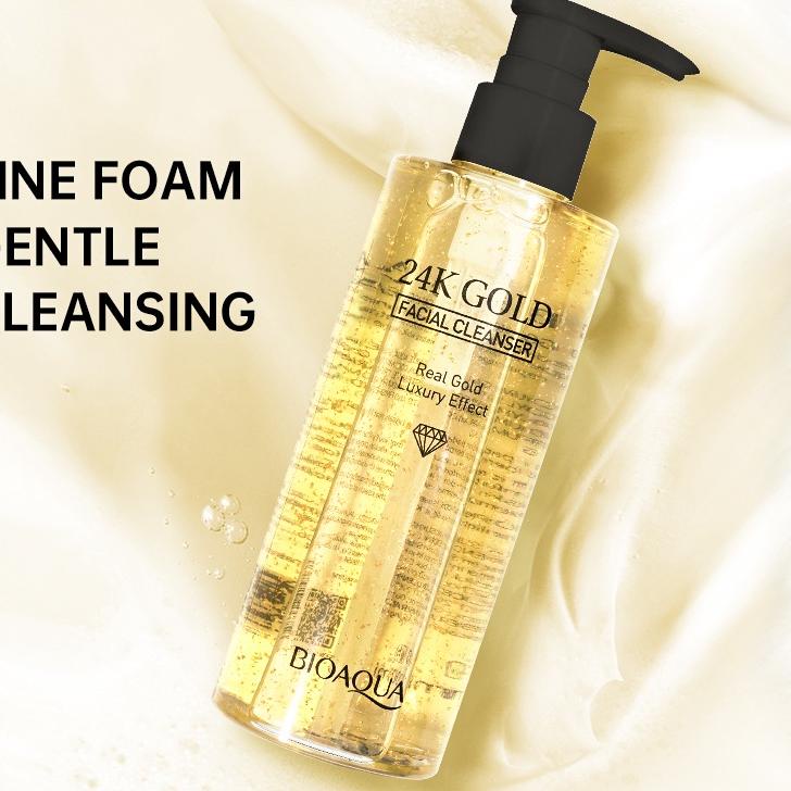 Best!  BPOM BIOAQUA face wash 24K Gold Facial Cleanser pembersih wajah 200ml ダ