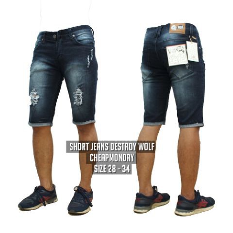 Short Jeans destroy wolf-All Brand (foto sebagai Referensi z)