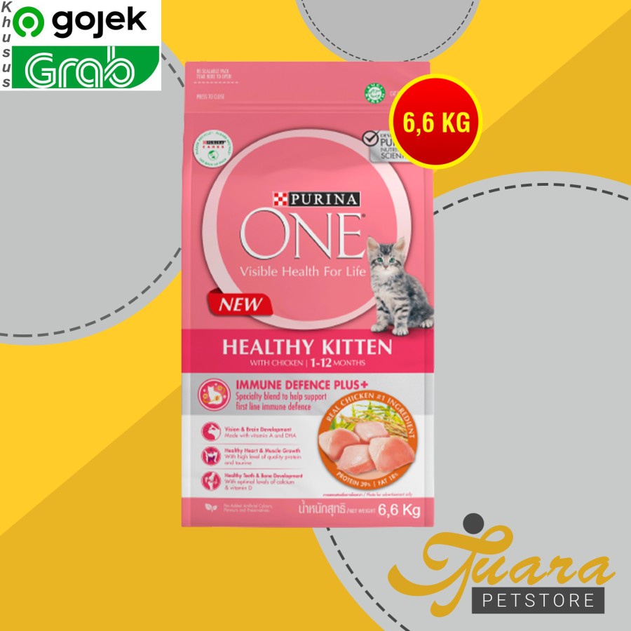 Gosend Purina One Makanan Anak Kucing Cat Food Kitten Chicken 6.6 KG