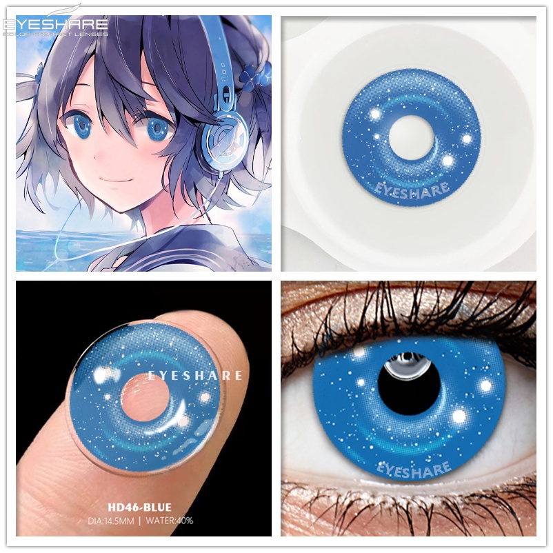 [✅COD &amp; READY STOCK] Softlens Mata Normal Lensa Kontak Warna Soflens cosplay manga anime Naruto halloween Lensa Kontak DIA 14.5MM