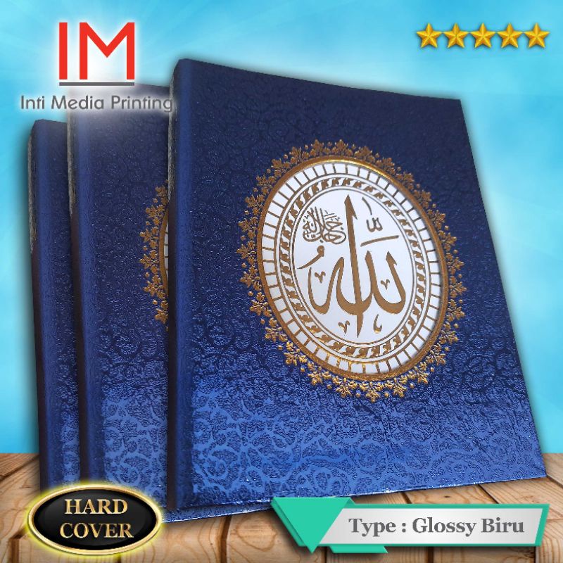 Hard Cover Yasin Glossy Biru Punggung Standart