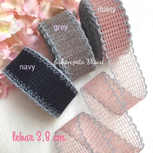Pita Gelombang 3,8 cm per yard (90 cm)