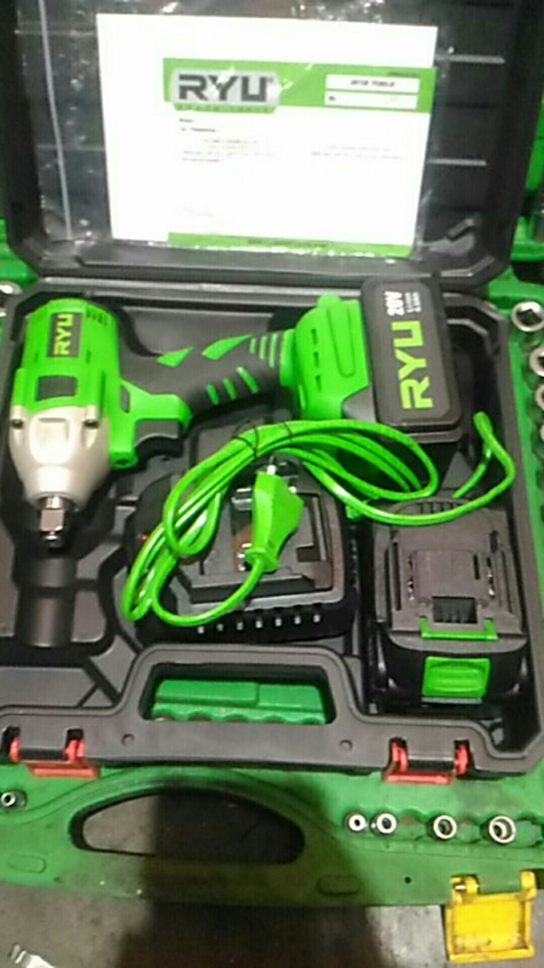 Mg Mesin Bor Pembuka Baut Shocket / Cordless Impact Wrench Rcw 20v Ryu