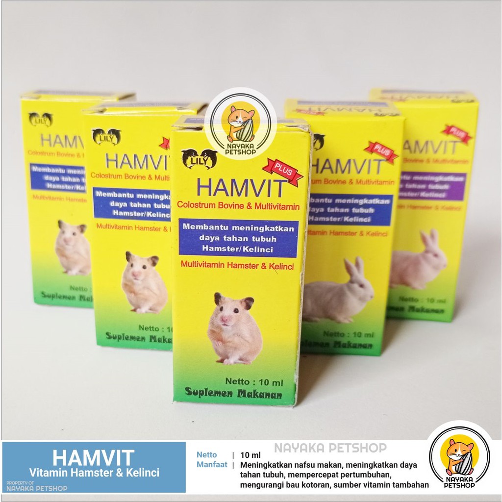 Hamvit Vitamin Suplemen Nutrisi Hewan Hamster Kelinci