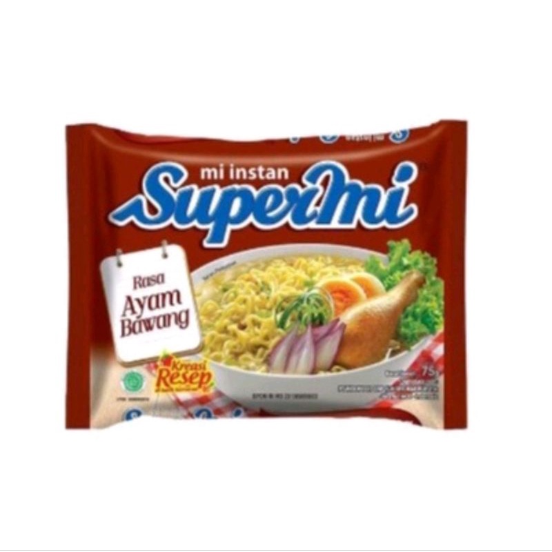 

SUPERMIE MIE INSTAN RASA AYAM BAWANG 75 gr