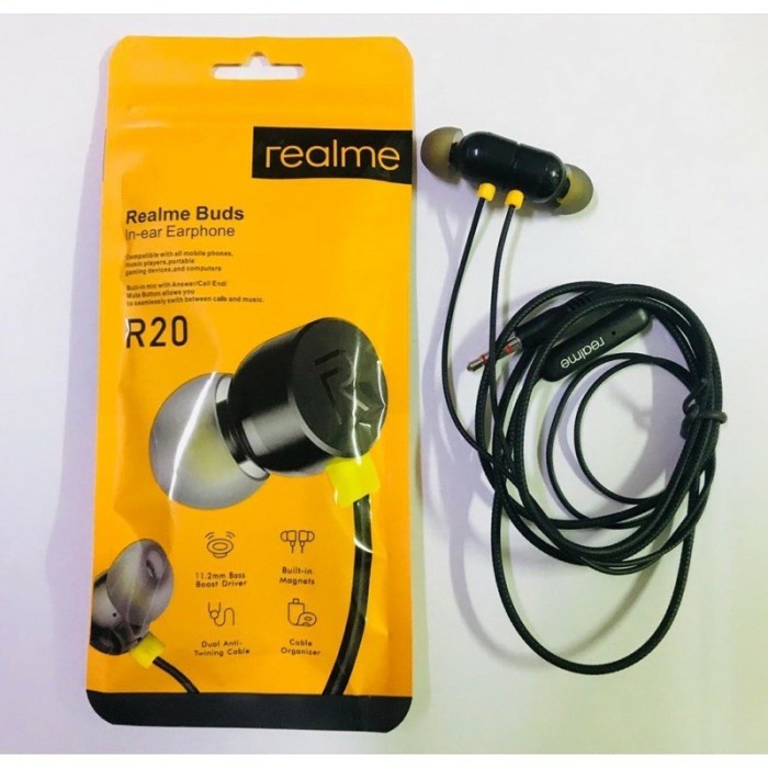 ⭐️ Jendela Kosmetik ⭐️ Handsfree Realme R20 / Headset Stereo Realme Buds R20 in Ear Earphone