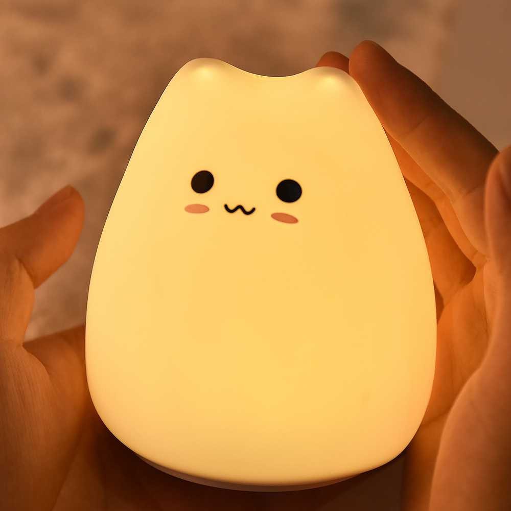 Lampu Tidur LED RGB Light Little Cat Model Cute Cat - LJC-124