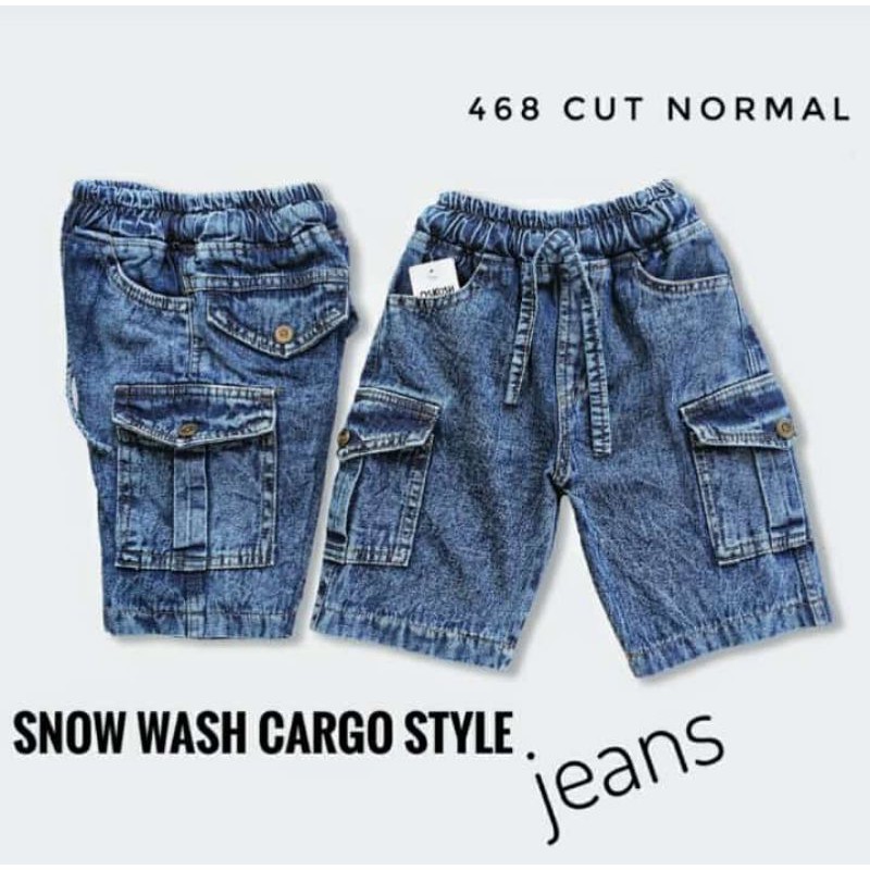 Celana Jeans anak Laki-laki / Cargo Denim PDL Pendek cowok