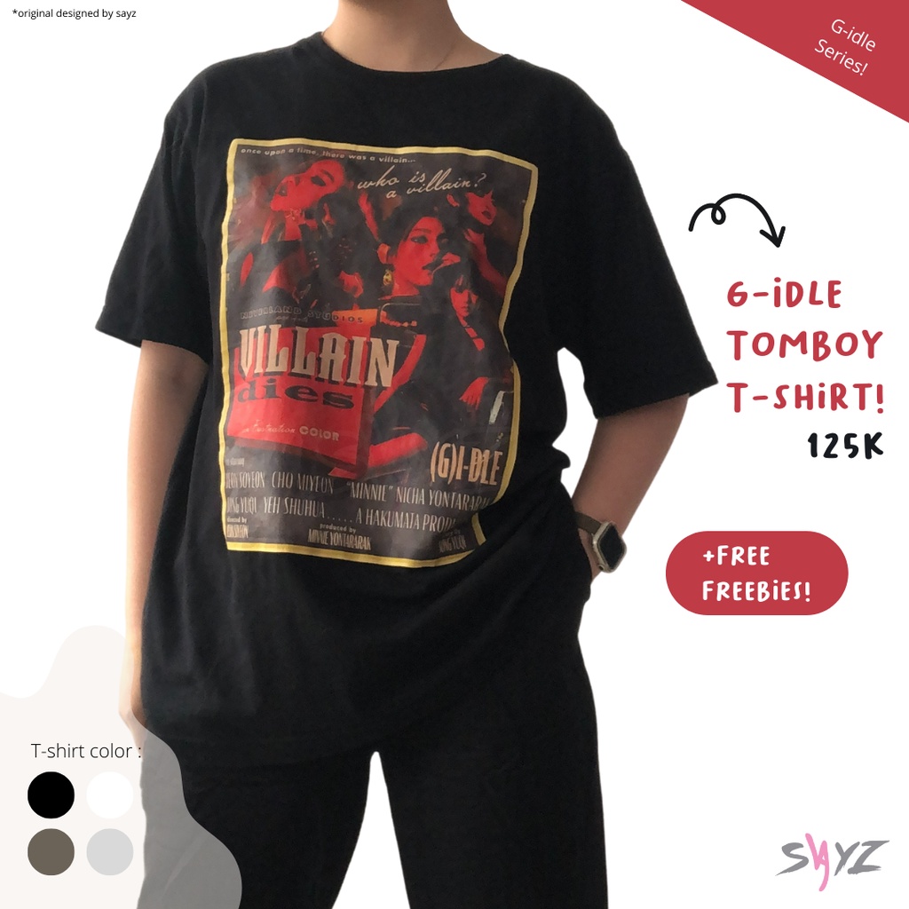 [ READY ] Kaos Gidle Tomboy Poster ver | Gidle Series | baju kaos konser sayzco - Soyeon Minnie Miye