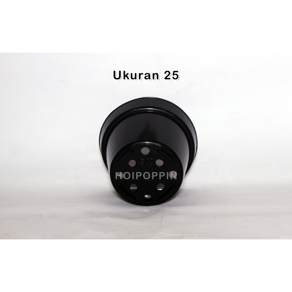 HPP - GROSIR POT 25 HITAM / POT 25 HITAM / POT PEMBIBITAN / POT HARGA GROSIR / POT POLOS HITAM