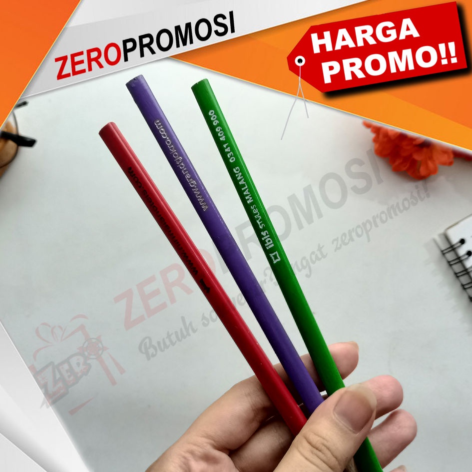 

Souvenir Pensil Segitiga Bahan Kayu Jabon Warna